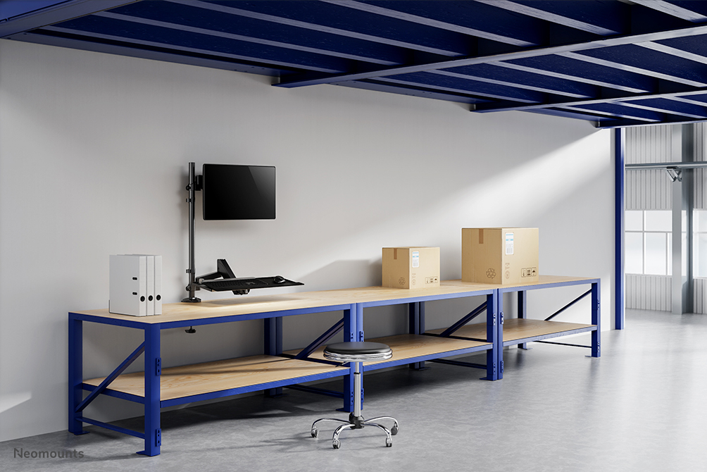 Neomounts DS90-325BL1 Zit-sta werkstation bureau 17-32" - gasveer
